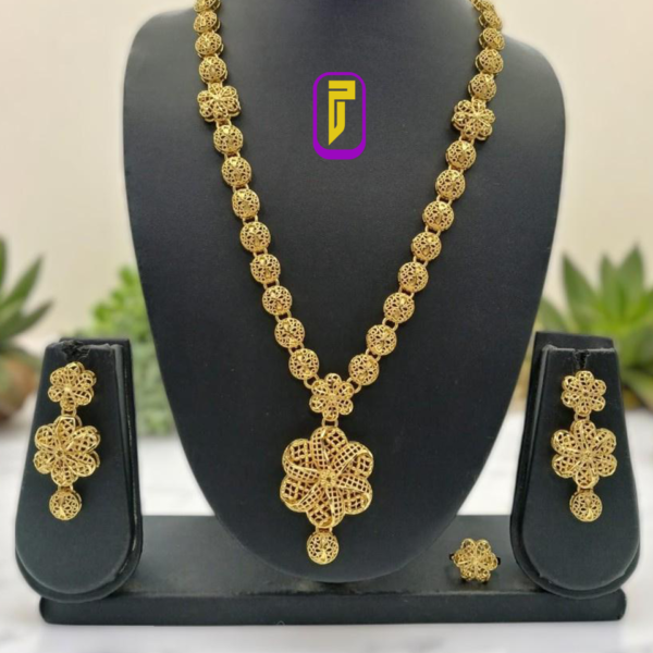 chafa long necklaces with ring & earring set PRAJLMTS-105