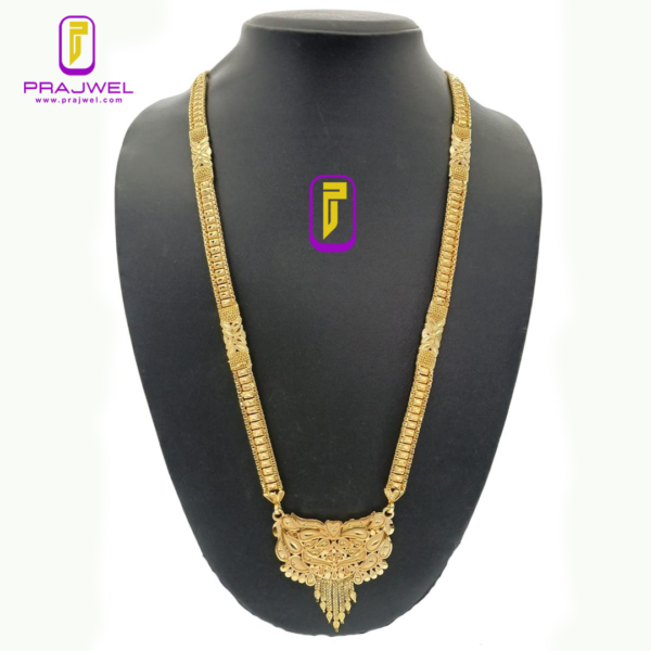parvati traditional gold plated dainty long set PRAJLNS09