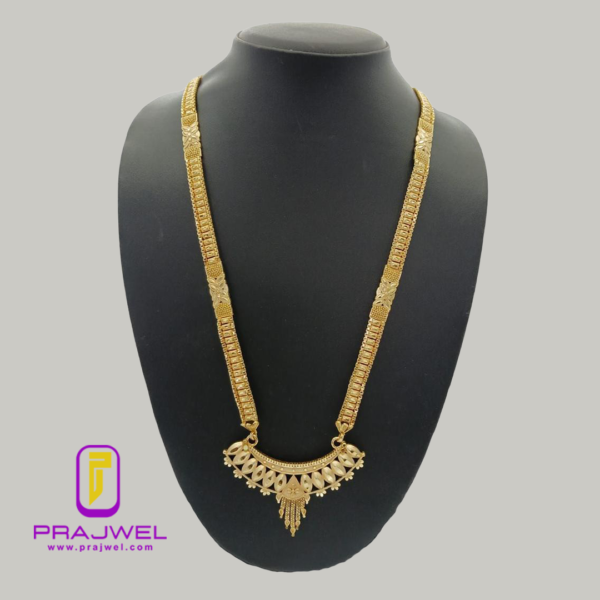 kavita traditional gold plated haram long set PRAJLNS10_1