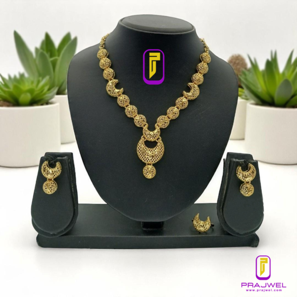 chandrika short necklaces with ring & earring set PRAJSCTS-60