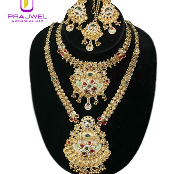 Gunjita Temple Jewellery Combo Set PRLE0004