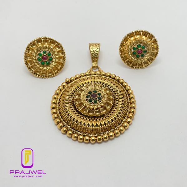 maanya temple pendent set PRLE0016_1