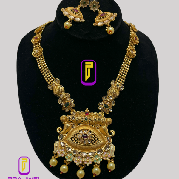 amrapali temple jewellery necklace PRLE0017_1