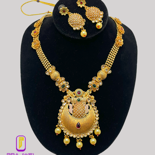 monalisa temple jewellery necklace PRLE0021_1