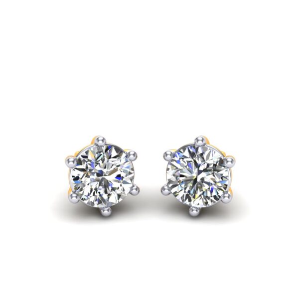 silver zircon studd earring