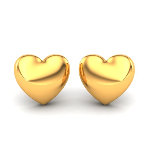 silver lovely heart earring yg