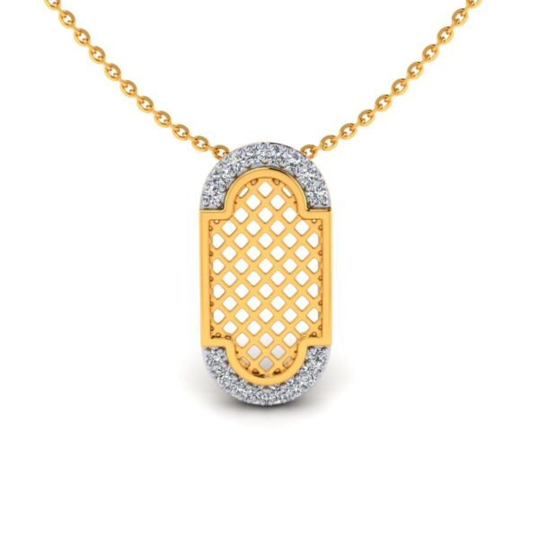 lattice oblong pendant